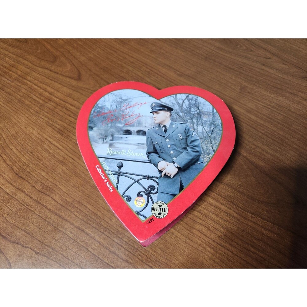 Vintage Russell Stover Valentine Greetings Elvis Presley Candy Box